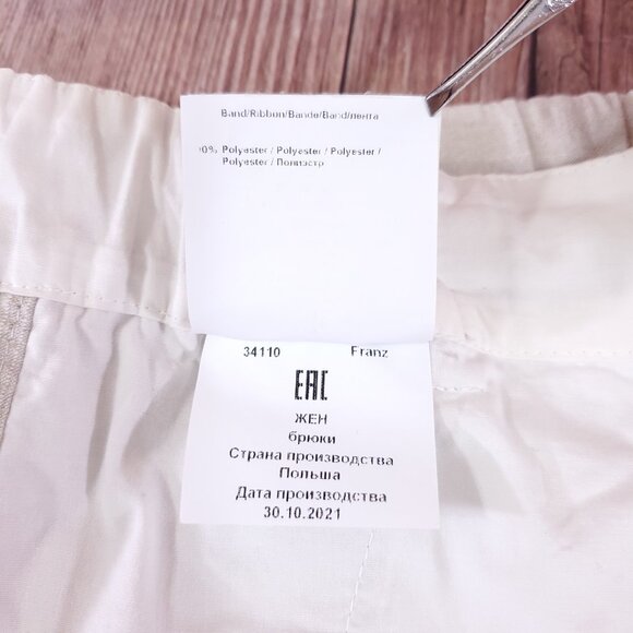 Annette Gortz Womens Size 36 Franz 34110 Linen Blend Pants Trousers White Beige - Picture 13 of 14